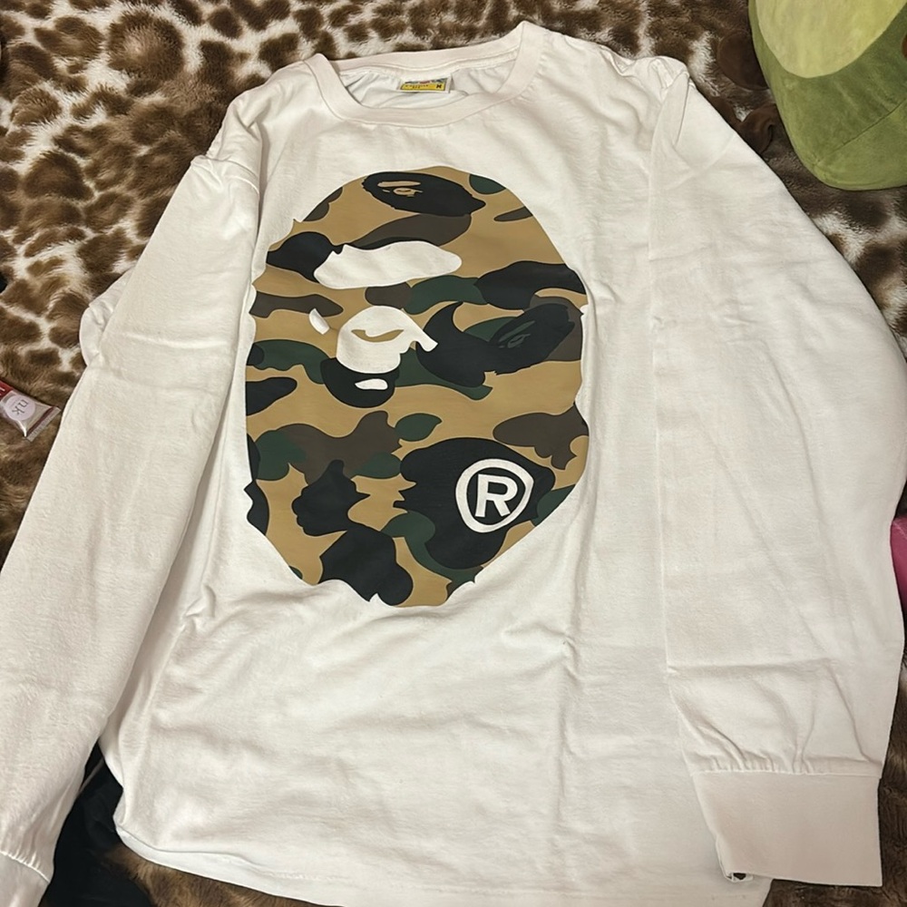 Bape bathing ape white long sleeve